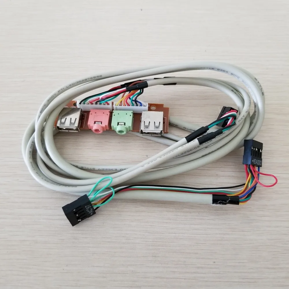 Шасси для настольного компьютера, передняя панель ввода/вывода, USB2.0, AC97/HD, аудио, микрофон, наушники, разъем 3,5 мм, кабель 65 см