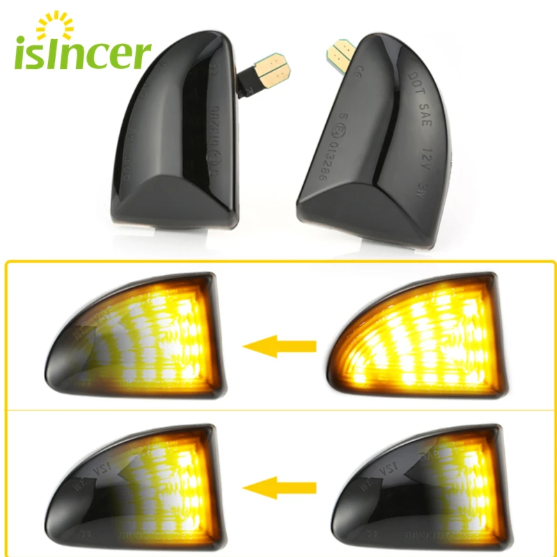 2 шт. динамический Сигнал Поворота Боковой светильник нормальный бортовой сигнал