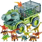 Машинка-динозавр, экскаватор, кран, игрушечный набор