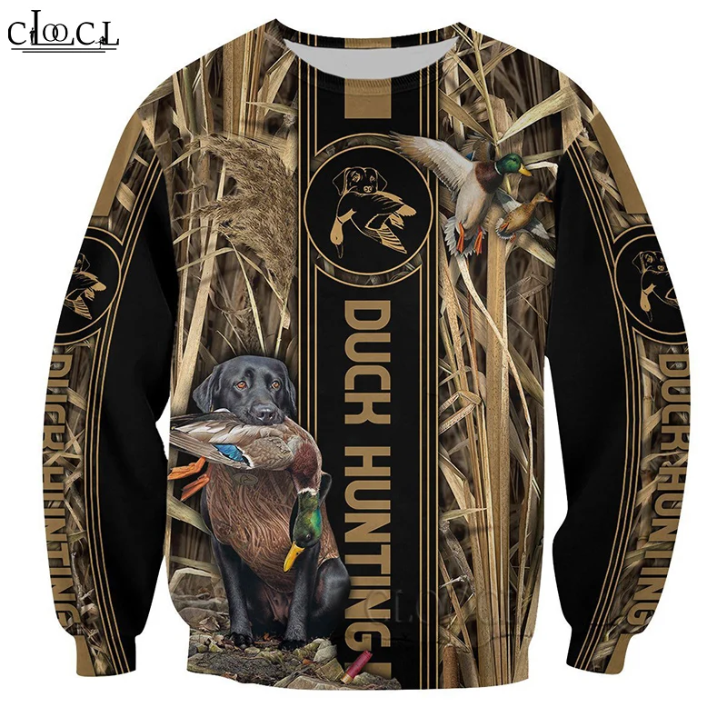

HX Newest Popular Animal Duck Hunting 3D Print Men Women Sweatshirt Hip Hop Long Sleeve Casual Harajuku Tops Drop Shipping