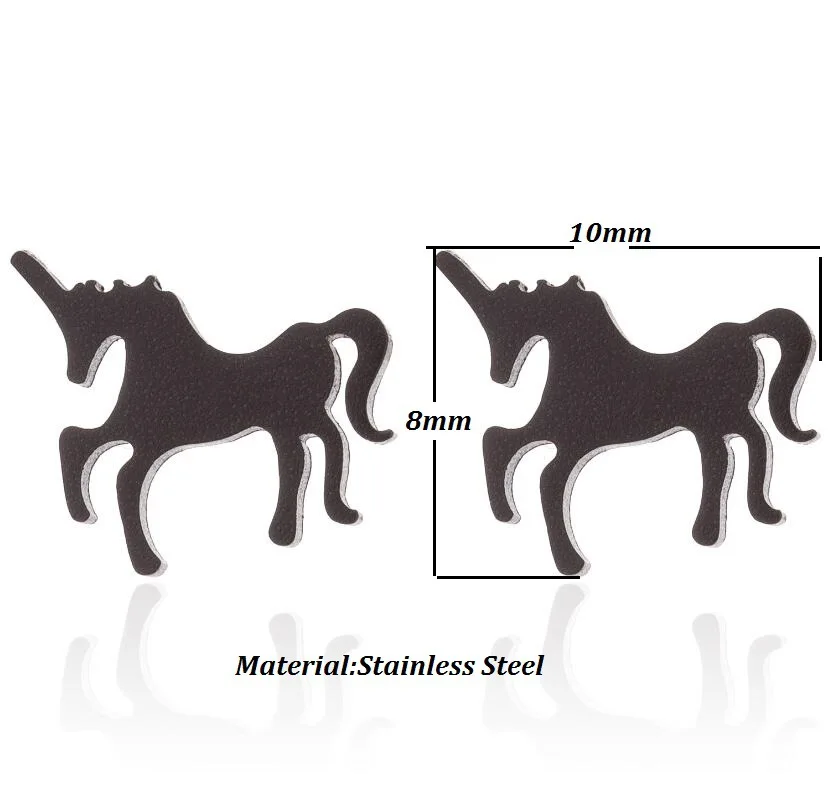 Уникальные ювелирные изделия серьги в виде единорогов для женщин свадебный