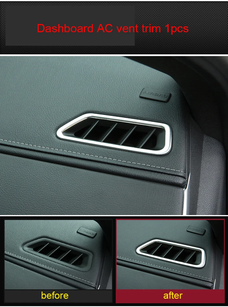 

Ac Vent Trim Car Interior Dashboard For Cadillac 1pc Xt4 Chrome