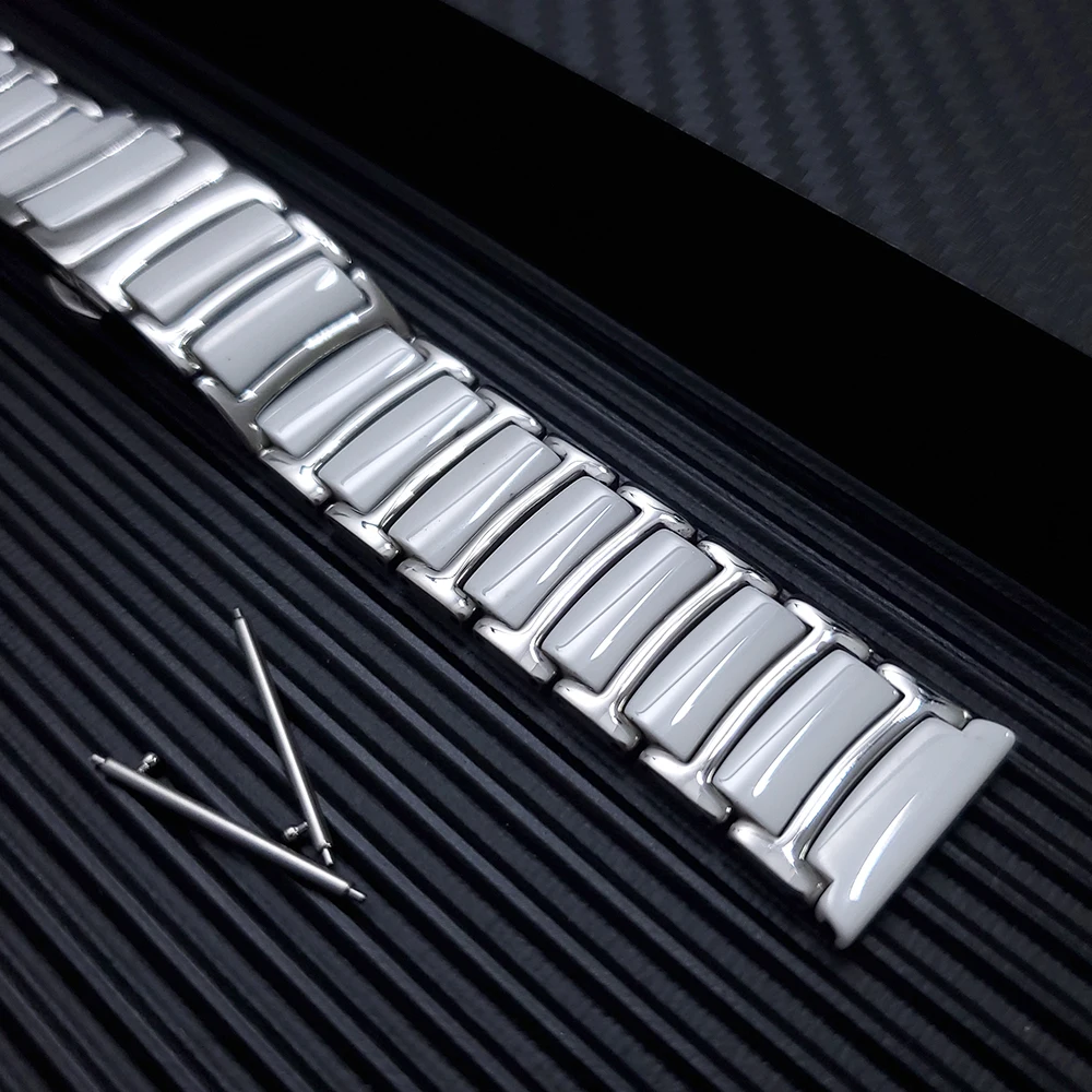 Ceramic Stainless steel Band For Amazfit Strap Watchband for Xiaomi Huami Amazfit 3 GTR GTS Bip S Watch band Bracelet Accessorie