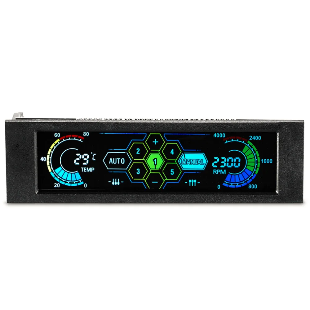 Регулятор температуры для ПК Drive Bay 5036 дюйма ЖК-дисплей охлаждение ЦП настольных