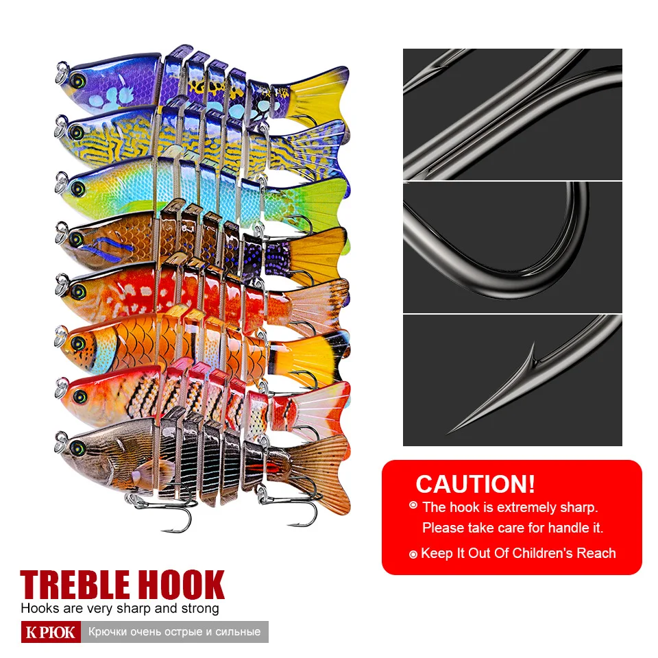 

15.61g 10cm Fishing Lures Swimbait Trout Murray Cod Yellowbelly Bream Barra Multi-Section Tackle