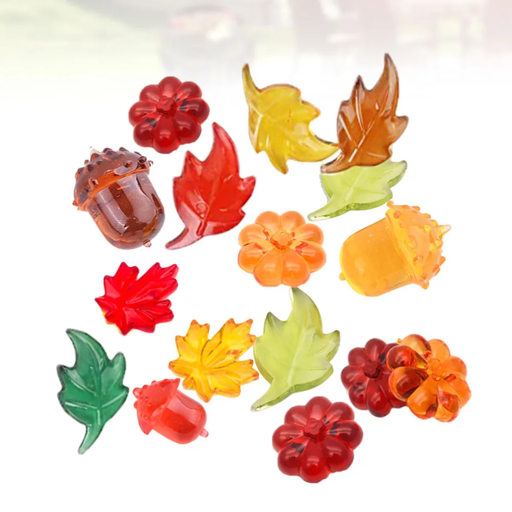 Акриловые декоративные мини тыквы 1 пакет 500 г кленовые листья желуди для ремесла