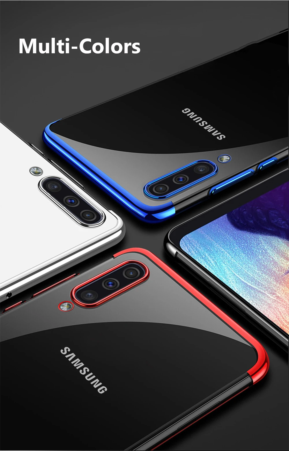Чехол-накладка для samsung Galaxy A50, прозрачный мягкий силиконовый тонкий чехол-накладка из ТПУ для samsung A50 A10 A30 A40 A70 A60, чехол для телефона