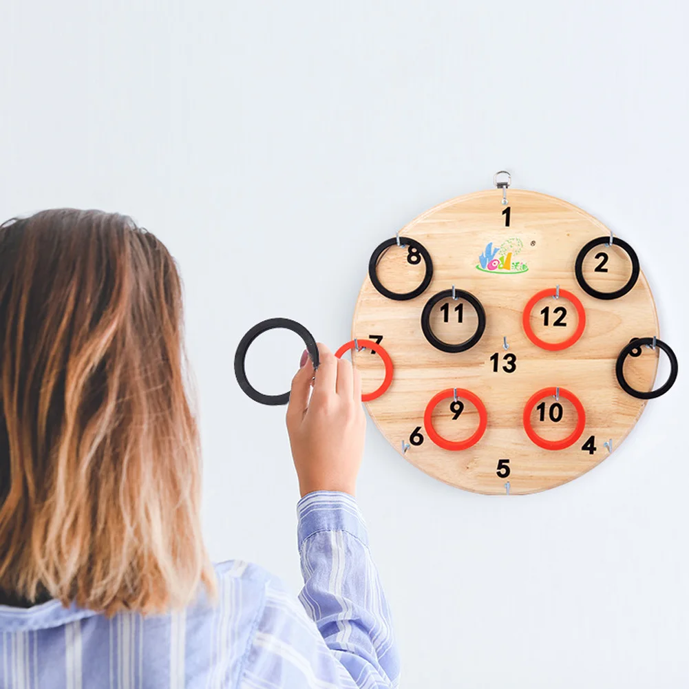 

Настенный крючок для игр на открытом воздухе, интерактивная игра для вечеринок, Веселая игра для детей и взрослых в виде деревянного кольца