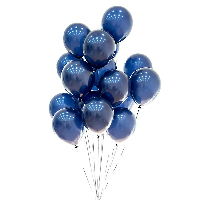 

New Color 15pcs 12'' Ink Blue Latex Balloon Helium Ballon Wedding Birthday Party Decoration Baby Shower Valentine's Day Air Ball