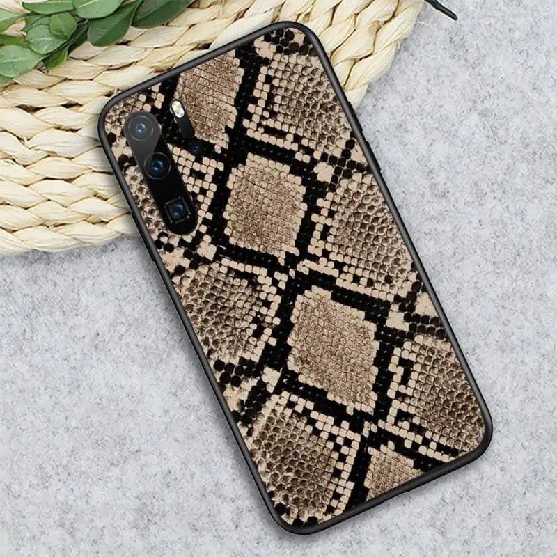 

Snake animal skin pattern Phone Case For Huawei honor Mate P 10 20 30 40 i 9 8 pro x Lite smart 2019 nova 5t
