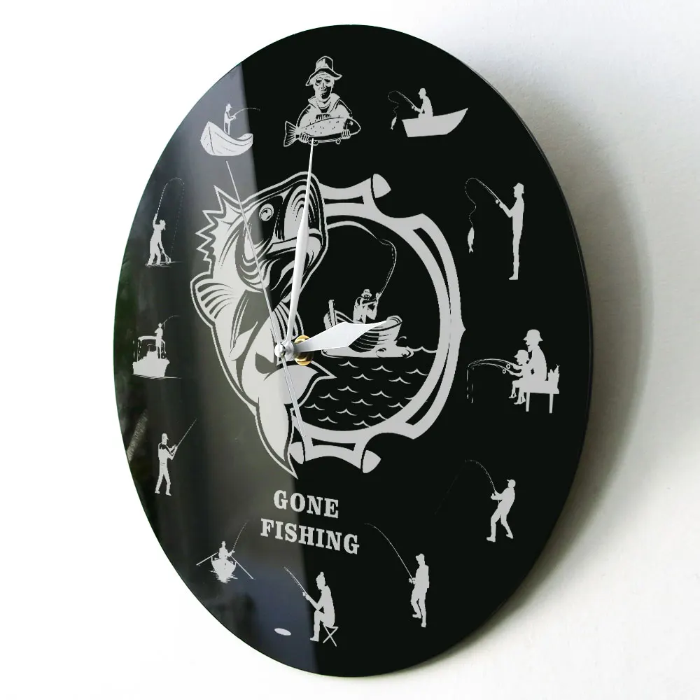 Современные настенные часы с изображением рыбаков рыбаков|Настенные часы| |