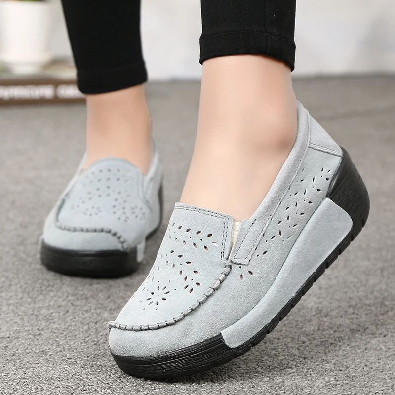 Весенняя женская обувь на плоской подошве Дышащие кроссовки Обувь платформе