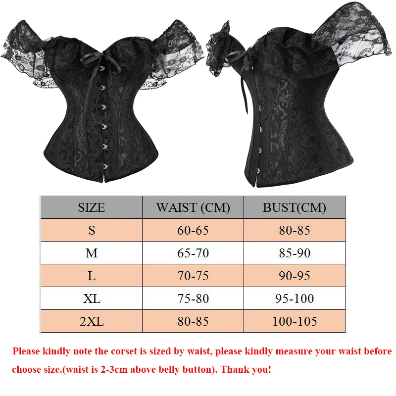 

Lace Up Corset Top Blouse Women Sexy Bustier Corset For Slimming Gothic Corselet Overbust Black White Bustier Top To Wear Out