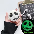 Новый светящийся силиконовый чехол для наушников на Хэллоуин для Apple Air Pods 12, чехол для наушников со страшным призраком и узором, чехол с крючком