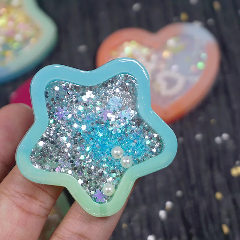 Kawaii вышивка звёздочки или бриллианты с принтом зыбучих песков-форма для литья