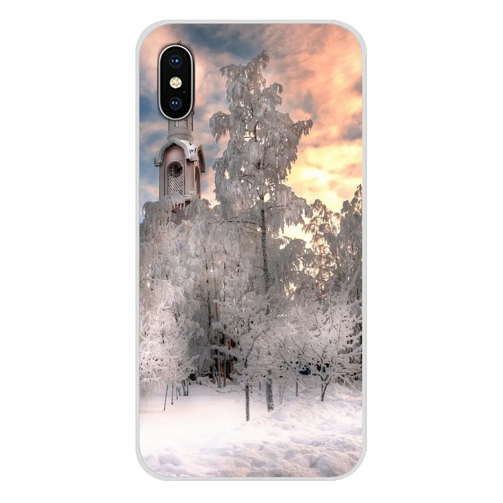 Для Xiao mi 4 mi 5 mi 5s mi 6 mi A1 A2 5X6X8 9 Lite SE Pro mi Max Mix 2 3 2S пейзаж зимний свет снежные аксессуары чехол для телефона - Цвет: images 3