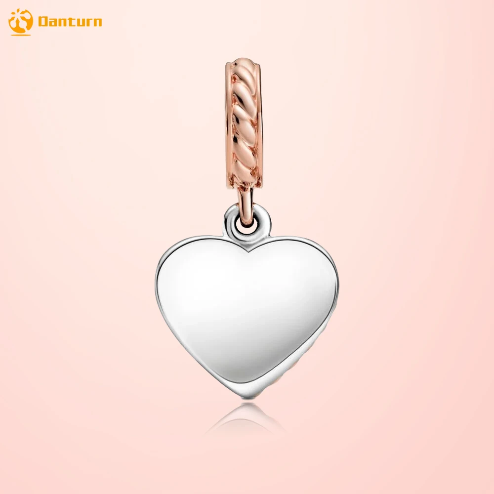 Danturn верёвка сердце и фото подвеска совместимая с оригинальным браслетом Pandora