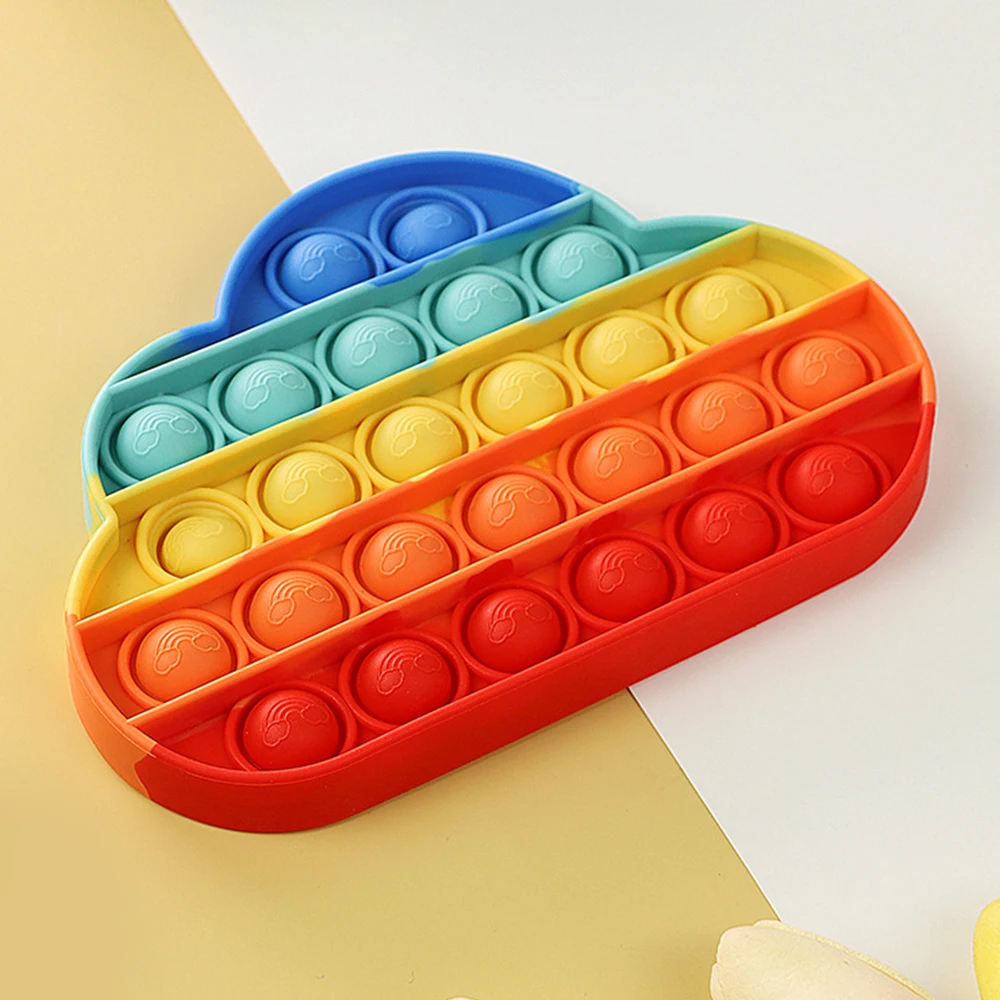 Juguete Natural de nube de arco&iacute;ris para ni&ntilde;os, juguete sensorial para aliviar el estr&eacute;s, juego Simple antiestr&eacute;s, novedad-2