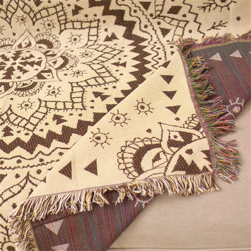 Пузырь поцелуй Европейский стиль простое вязаное одеяло бежевый хлопок домашний