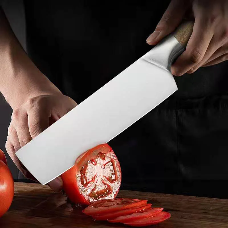 4Cr13 Japanese Stainless Steel Kitchen Knife Light Weight Chef Slicing Knife Lady Use Cooking Tools Razor Sharp Vegetable Knife