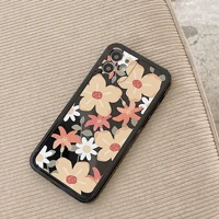 retro korean fashion sweet girls flower art phone case for iphone 12 11 pro max xs max xr xs 7 8 plus 7plus case cute soft cover