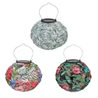 Водонепроницаемый светодиодный китайский фонарь на солнечной батарее, уличный садовый декоративный круглый подвесной светильник с принтом для свадьбы, праздвечерние НКИ, 20 см