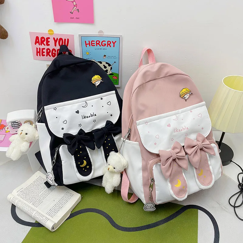 

Детская сумка Kawaii, рюкзак для студентов, милый Принт для девочек-подростков, сумки для книг, женские модные школьные сумки, женские нейлонов...