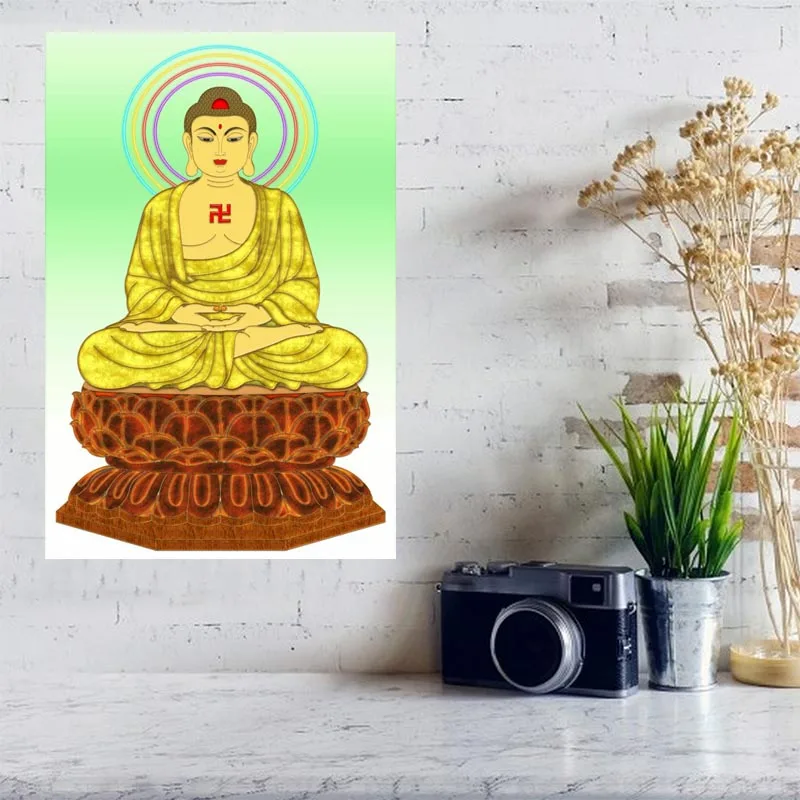 Постер на холсте Будды заказ домашний декор тканевый настенный плакат 27x40 см 30x45