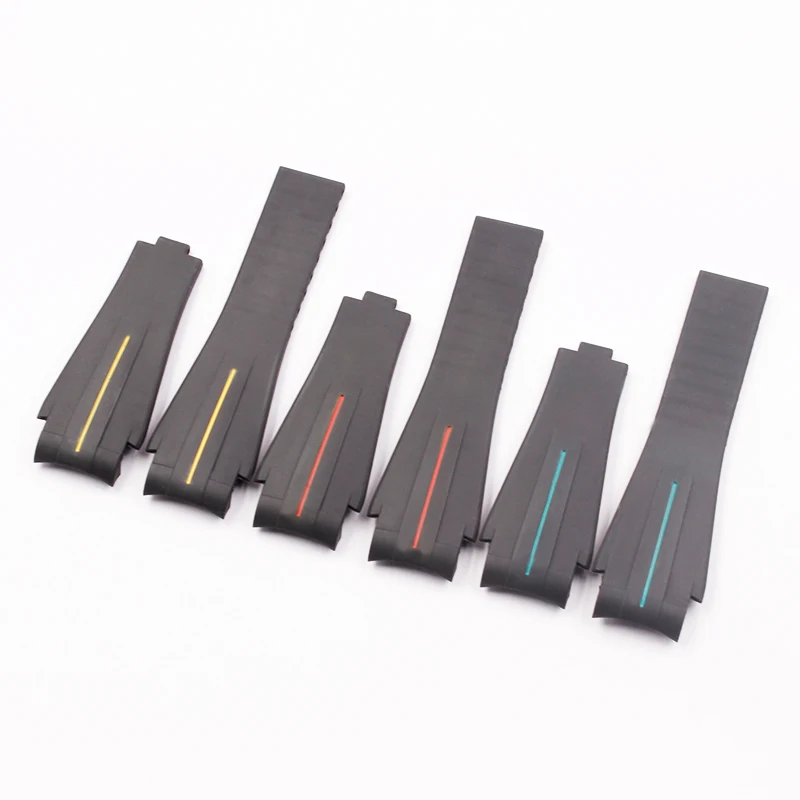 Waterproof rubber watch with male Applicable for Rolex bracelet Sea-type 4000 gradient ghost king silicone Strap 20mm 21mm |