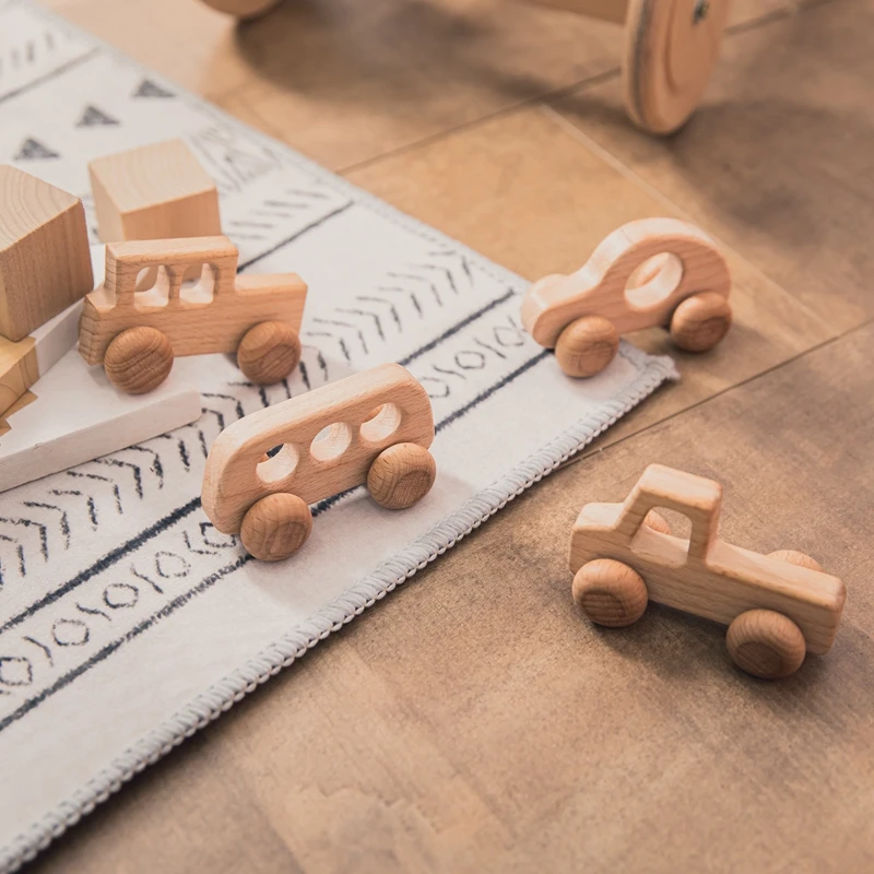 

Let's Make Wooden Baby Toys 0 12 Month 1PC Toys For Babies Beech Car Hedgehog Elephant Educational Infants Developmental Newborn