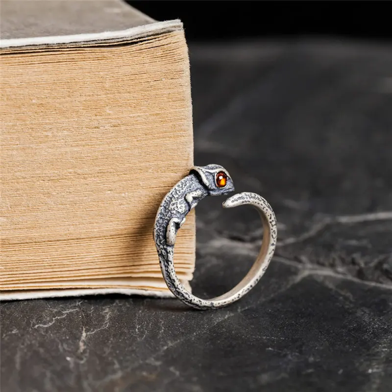 HelloLook 925 пробы серебро Хамелеон кольцо для Для мужчин женщин Регулируемая Размеры