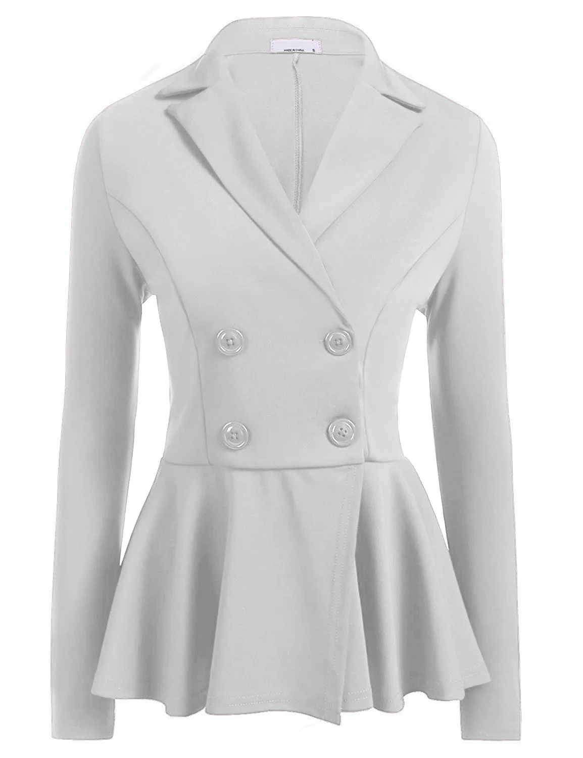 

BOVIKAY Double-breasted Office Lady Suit Fashion Self-cultivation Received Waist Womens Blazer Female Solid Coat Feminino Jacket