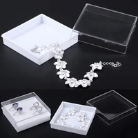 wholesale 5pcs jewelry earring box gift clear acrylic present square box 6x6cm