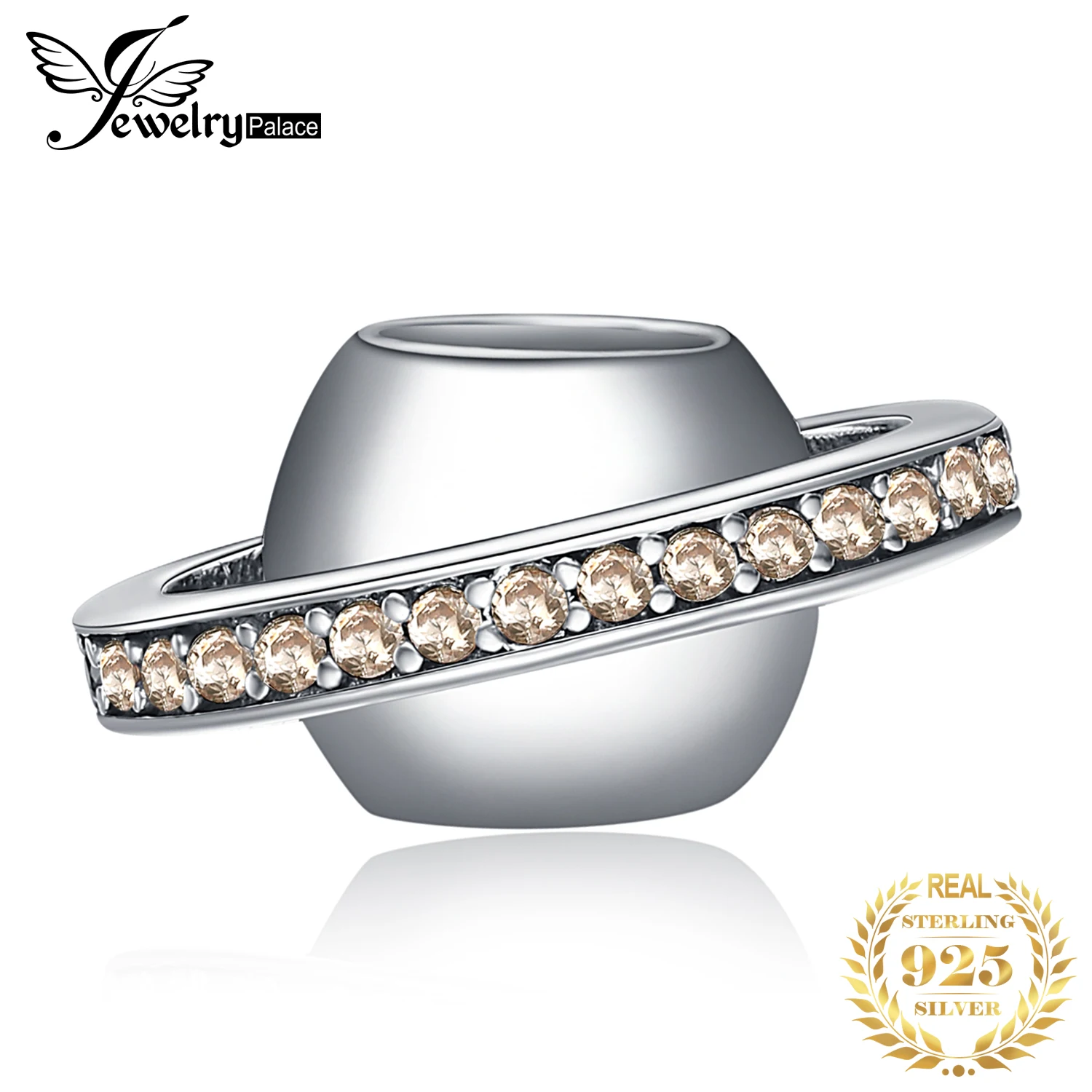 JewelryPalace 925 пробы серебро серо кубического циркония Celestial планета Сатурн Шарм