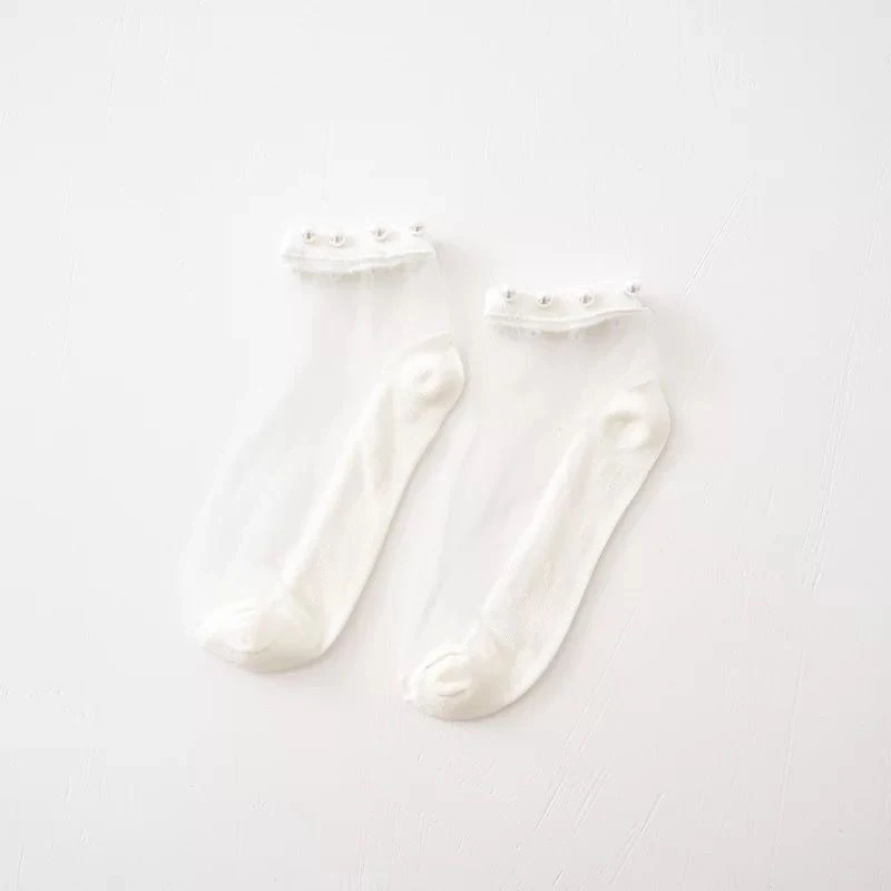 

Women Socks Imitation Pearl Foot Socks Invisible Socks Summer Thin Short Socks Ankle Socks Korean Style Fashion Socks Women