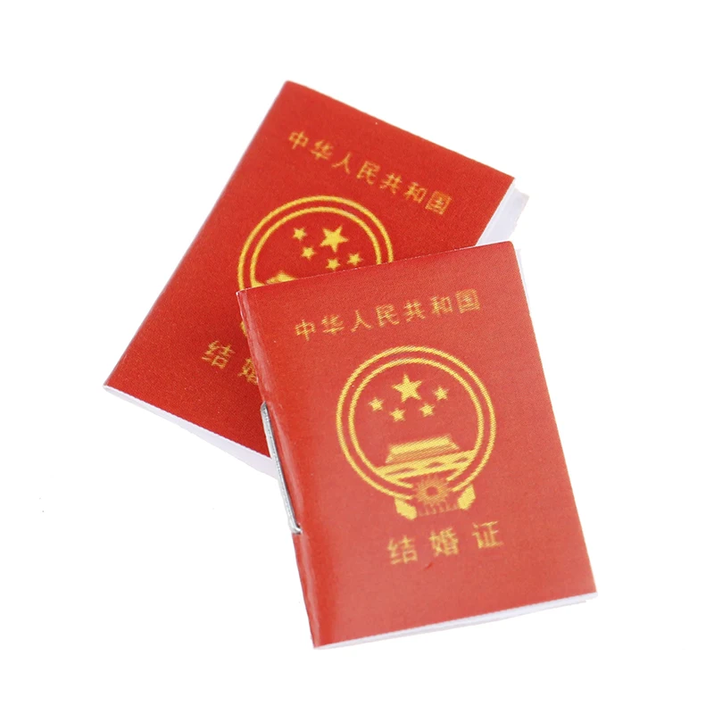 

2 шт. 1:12 Кукольный домик Миниатюрный брак сертификат Маленькая книга брачная модель аксессуары кукольный домик игровой дом сцена жизни сдел...