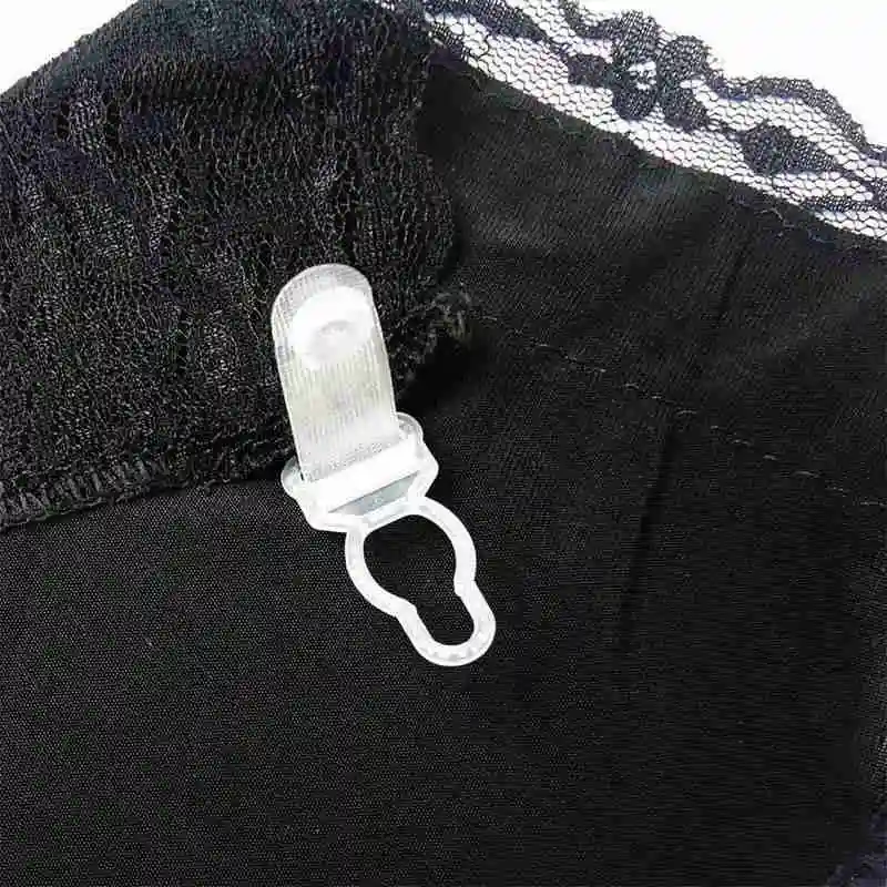 3 шт. кружевной бюстгальтер невидимка с застежкой черный/белый цвет|Топы без