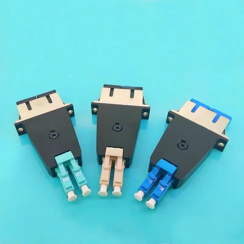LC-SC duplex adapter FM hybrid adapter female-male SM MM SC-LC DX fiber optic adapter LC SC dual coupler free shipping ELINK
