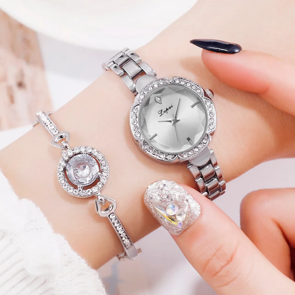 Часы женские кварцевые с браслетом модные небольшие изящные украшения для