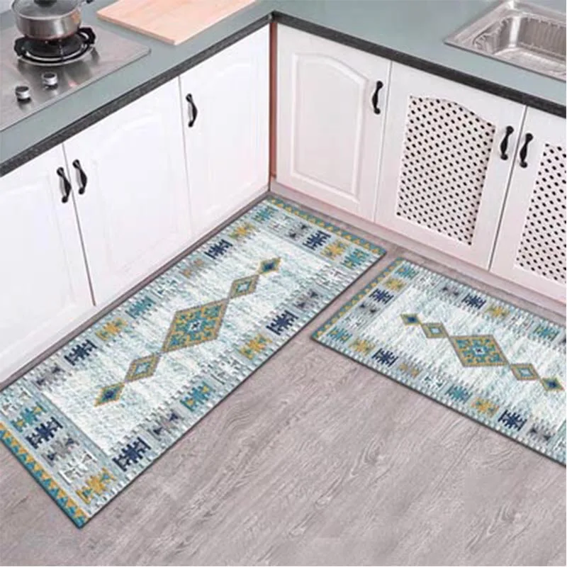 Beste Perzische Stijl Anti-Slip Keuken Mat Set Voor Floor Wateropname Badmat Badkamer Mat Machine Wasbaar Deurmat Keuken Tapijt