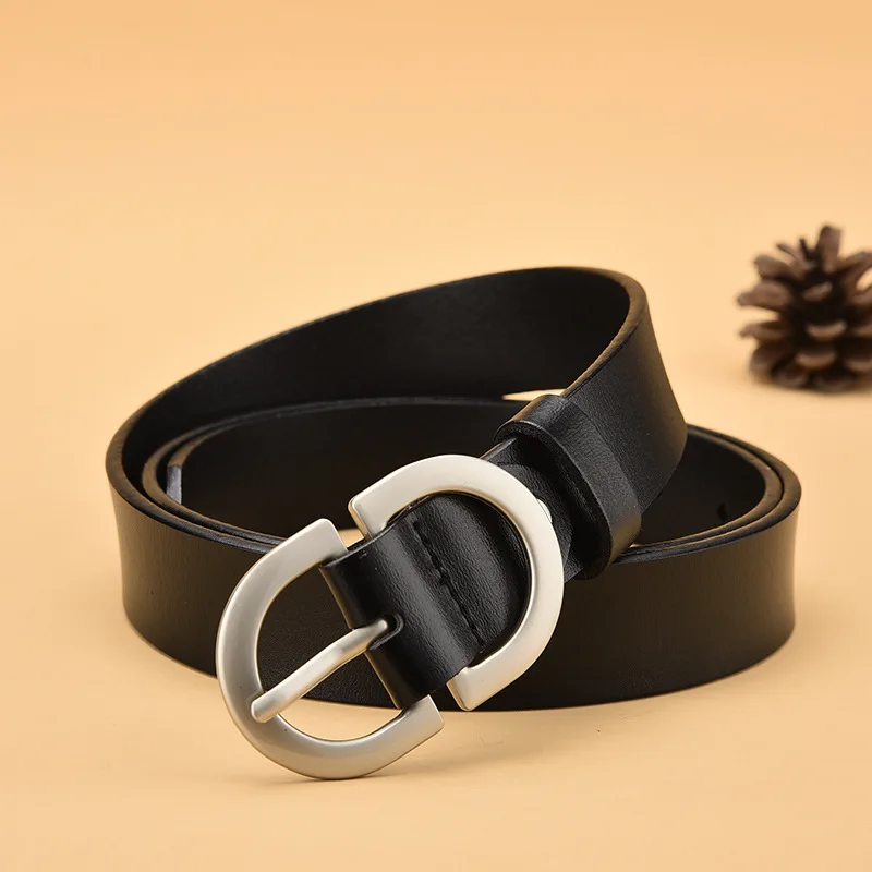 

Женский ремень 2021 Новый Модный женский ремень Простой корейский ремень из чистой воловьей кожи украшение с джинсами и женским поясом