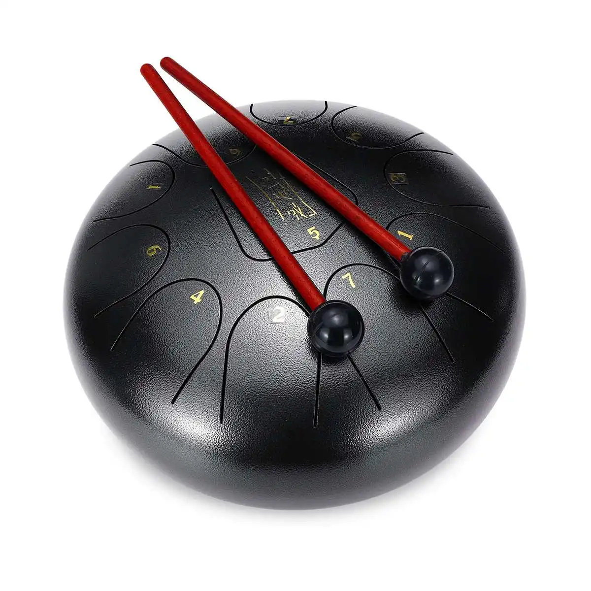 Sliver 10 дюймов 11 Примечания D Основной стальной язык барабан Handpan ручная танкбарабан с голени с пальчиковыми котами Йога, медитация Zazen расслабить - Цвет: Sliver