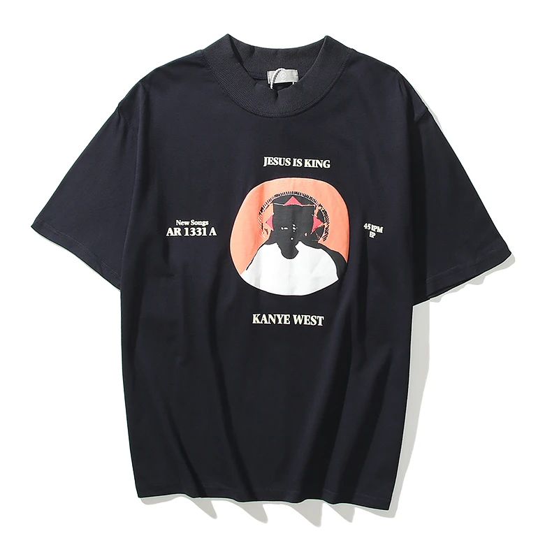 Новая свободная футболка Kanye Cpfm с ограниченным слоганом религиозная коротким