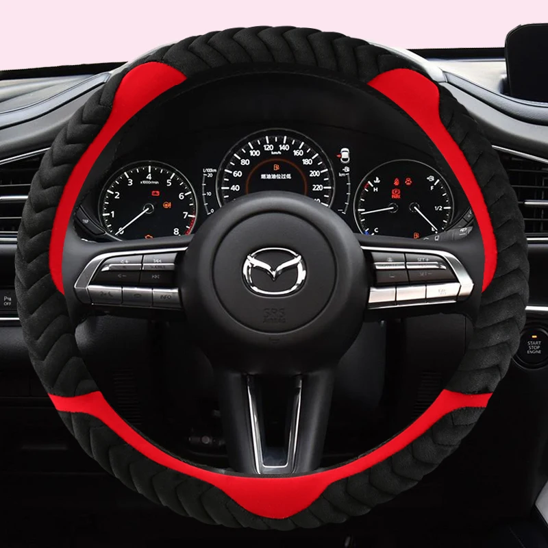 38 см плюшевый чехол рулевого колеса автомобиля для CX-3 CX-4 CX-5 CX-7 CX-9 Mazda 3 Axela 6 Gh Gj Demio