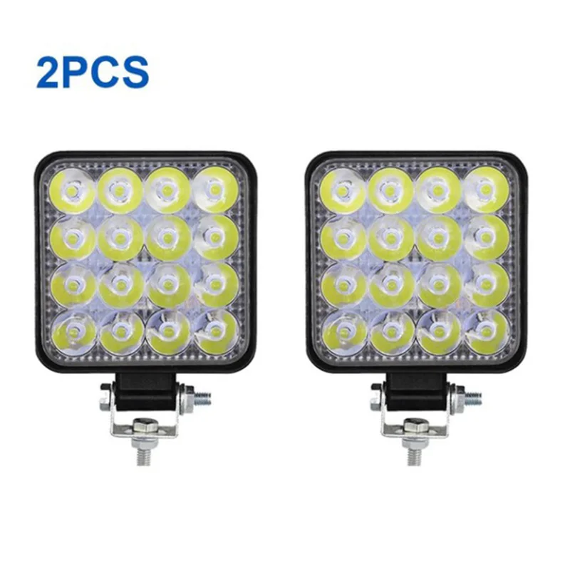 

Auto LED working light mini square 16 light 48W auxiliary refit headlight spot lamp