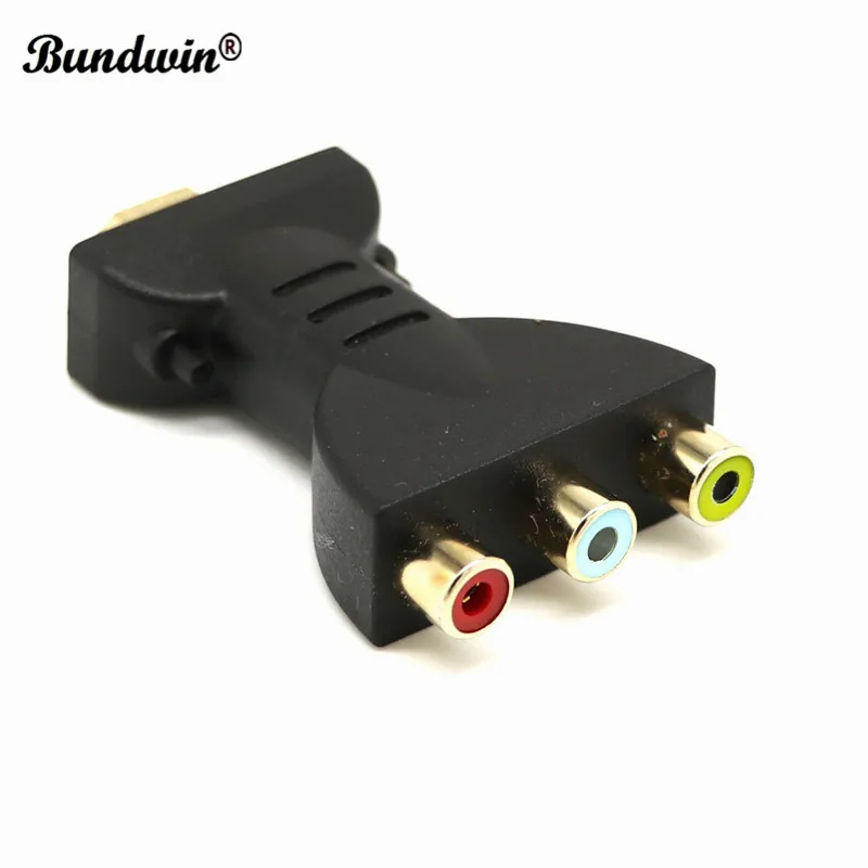 Bundwin HDMI-совместимый с 3 RGB RCA видео аудио адаптер цифровой сигнал AV компонентный