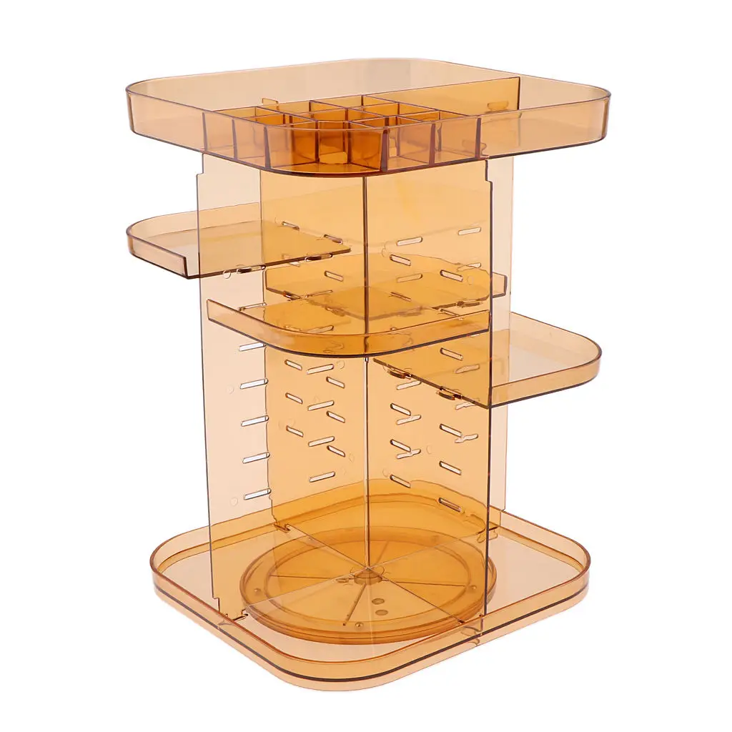 

Fashion 360 Degree Rotating Makeup Organizer, Large Capacity Makeup Display Stand Rack Cosmetics Organizer Box