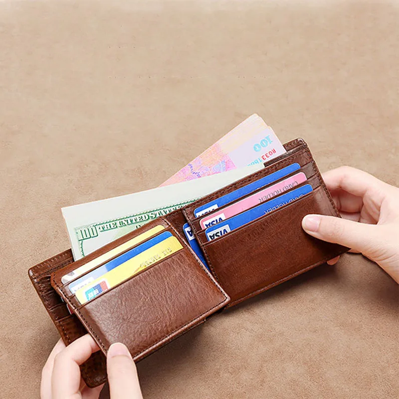 Новинка кошелек портативный Ретро стиль Повседневный 100% натуральная коровья