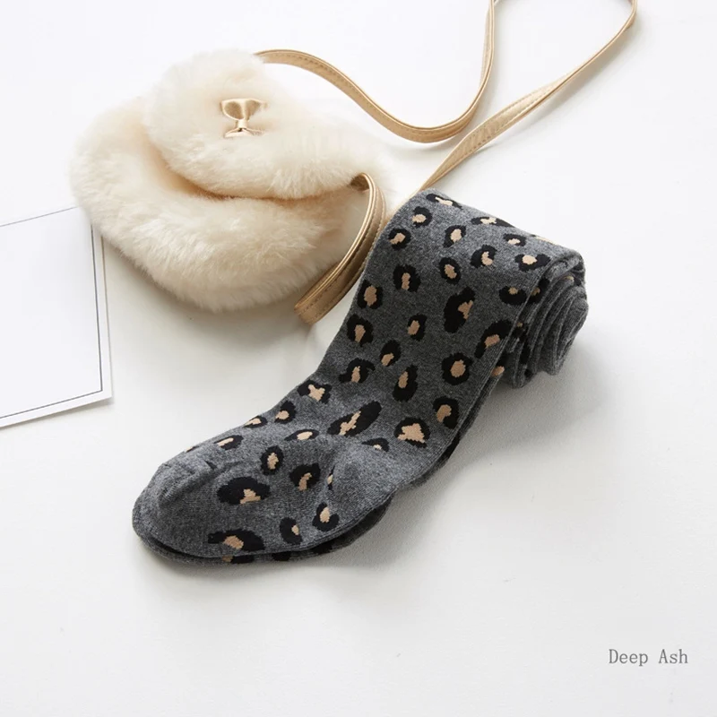 

Leopard Print Kids Tights Baby Girls Pantyhose Knitted Cotton Toddler Girls Stockings Girl Winter Clothes1