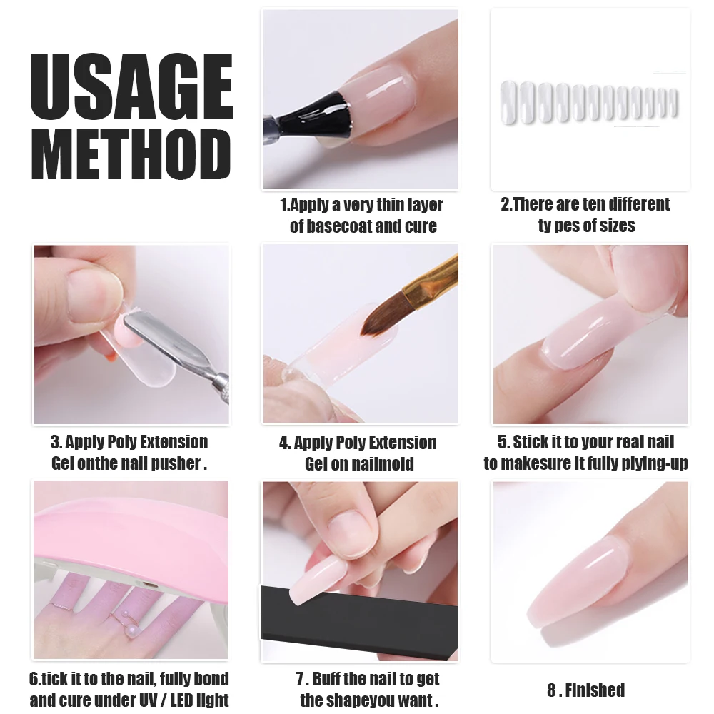 Mr Chem 8 шт./компл. полимерный бриллиантовый долговечный маникюрный набор